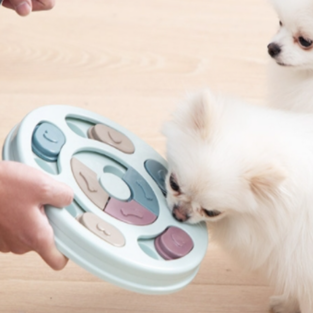 퍼플펫 강아지 노즈워크 장난감 분리불안 고양이 간식 놀이 훈련 지능개발 회전노즈 2단