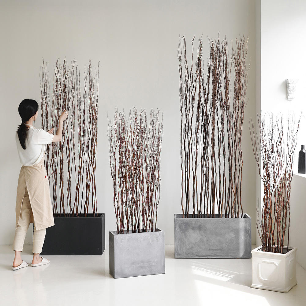 곱슬 버들 대형 생화같은 말린 조화 나무 가지 인조 식물 넝쿨 장식 10... 실사용 후기 | 효과 있을까? - 대표 이미지