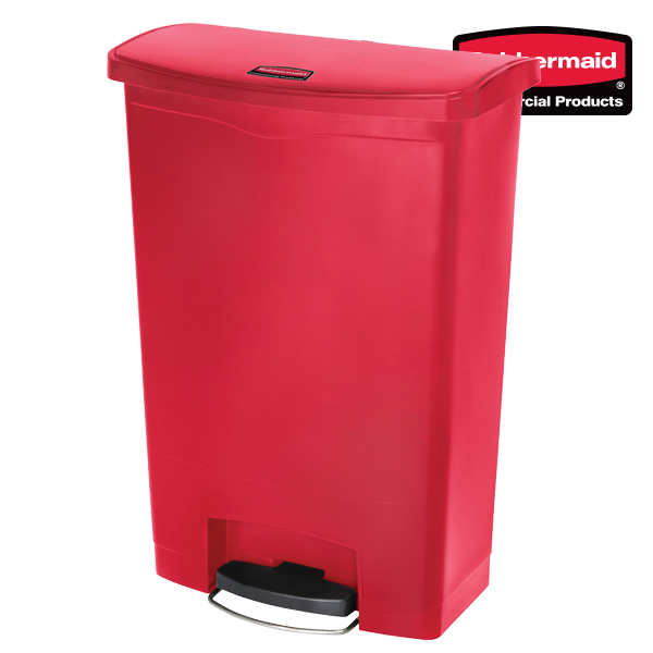 러버메이드 슬림짐 페달 휴지통 - 빨강색 (90L) 1883570 - 상품 이미지