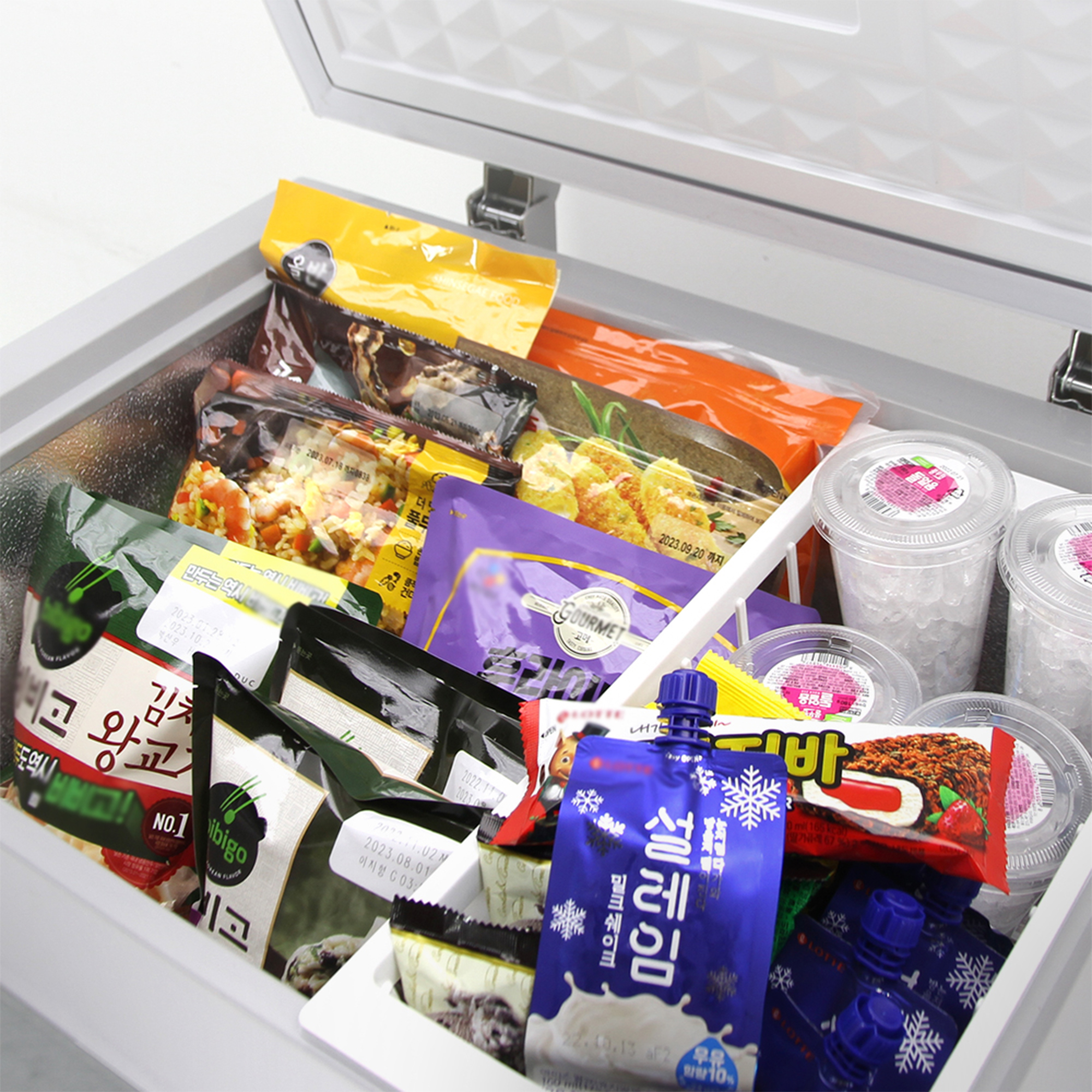 가정용 미니 소형 스탠드 냉동고 보존식 작은 서브 얼음 원룸 다목적 그레이 KFHF-300D