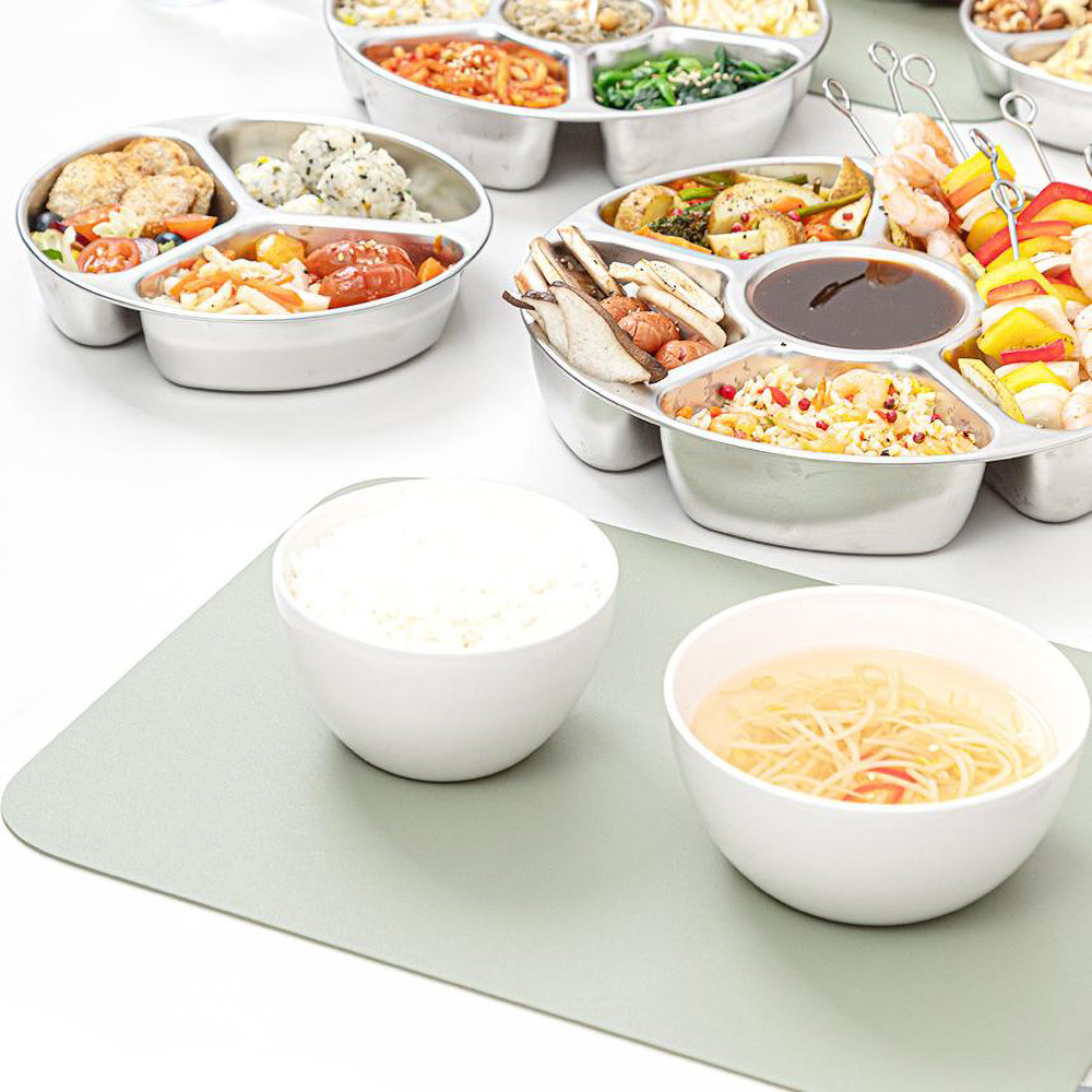 올비아 스텐 보관용기 도시락 나눔 반찬통 독립칸칸 찬합 1호(3칸 14.2cm) - 상세 이미지 3