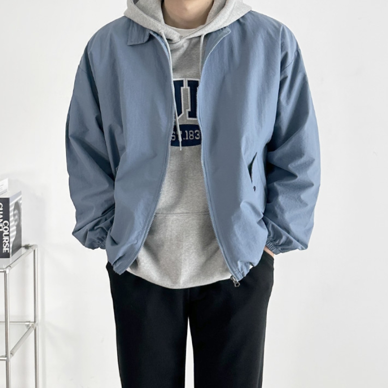 남자 하디 오버핏 봄 가을 간절기 스트링 카라 바람막이 이미지 2