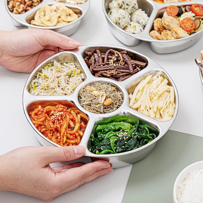올비아 스텐 보관용기 도시락 나눔 반찬통 독립칸칸 찬합 1호(3칸 14.2cm) - 상세 이미지 5