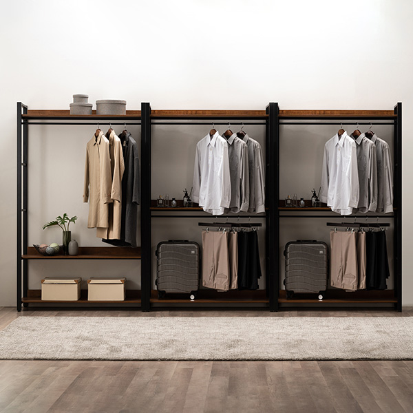 삼익가구 모더니크 시스템 옷장 드레스룸 세트 3600mm, A타입, 브라운