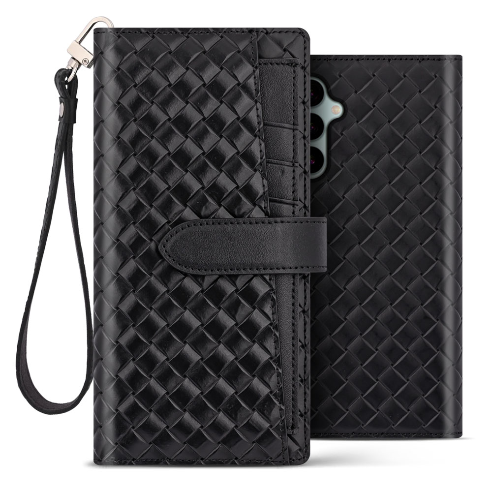 벨라벨루치 갤럭시 A34 5G 비첸티노 카드포켓 다이어리 가죽 케이스 솔리드블랙 a346 - 상품 이미지