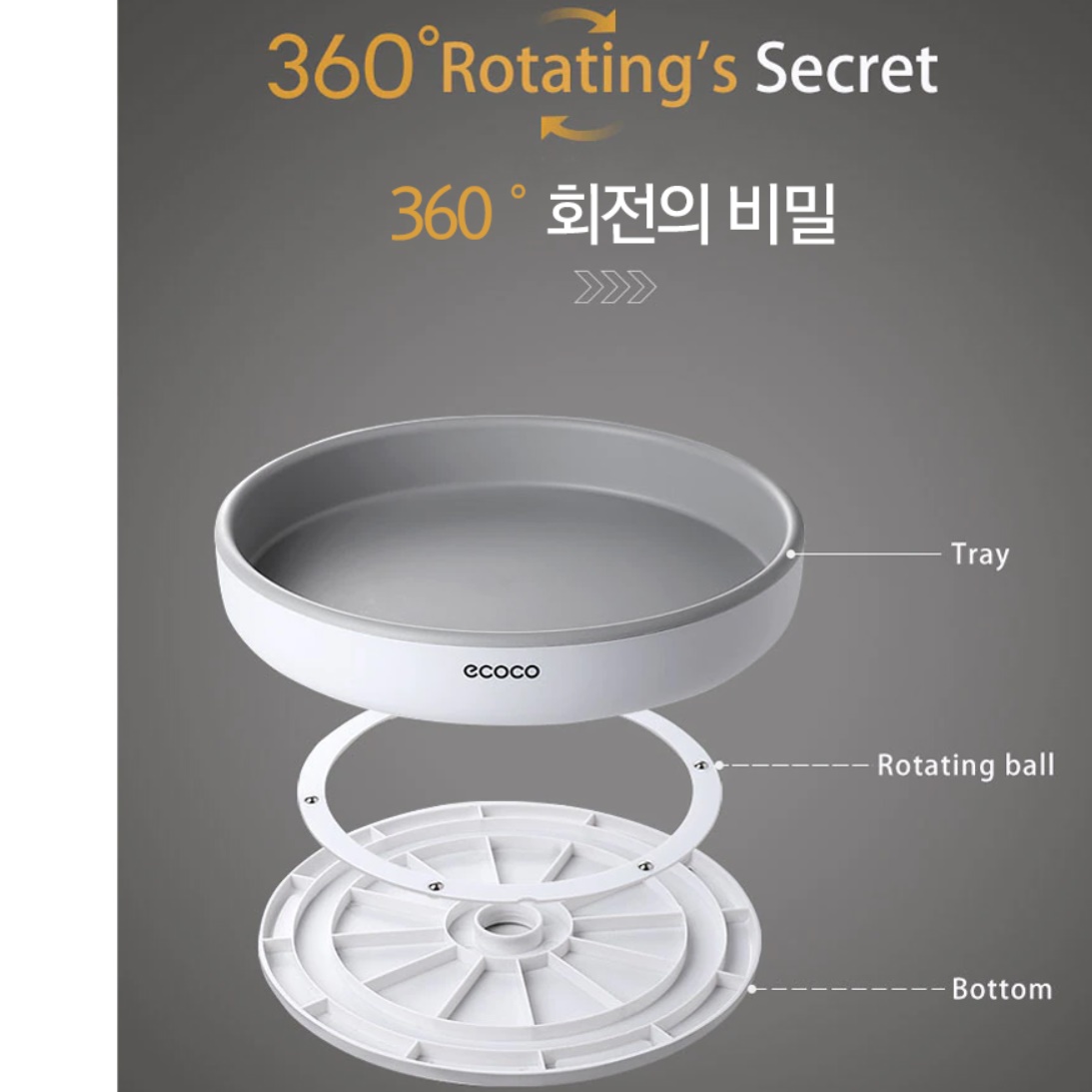 싱크대양념선반 회전형 양념정리대 양념통정리 고급형 - 상세 이미지 5