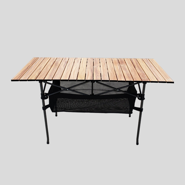 KOOLMAN(쿨맨) 알루미늄 접이식 캠핑 테이블 특대형, 오크