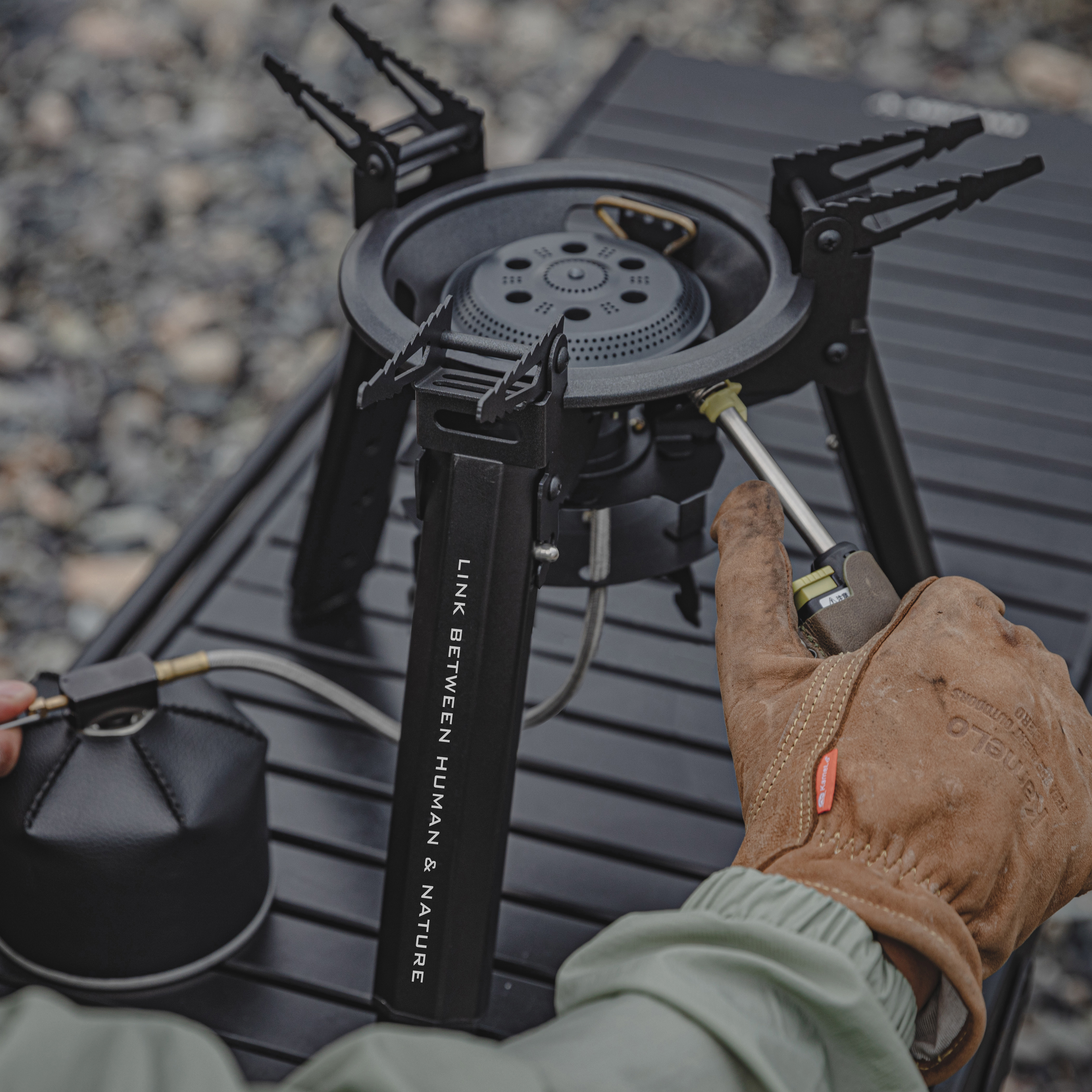 티에라 포르테 캠핑 강염버너 스토브 그리들 입식버너 연장다리 IGT