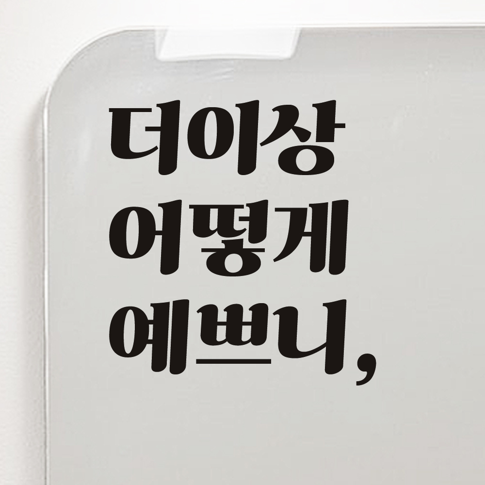 거울 매장 카페 레트로 레터링 스티커 더이상 어떻게 예쁘니 LG-025S 검정 - 상세 이미지 2