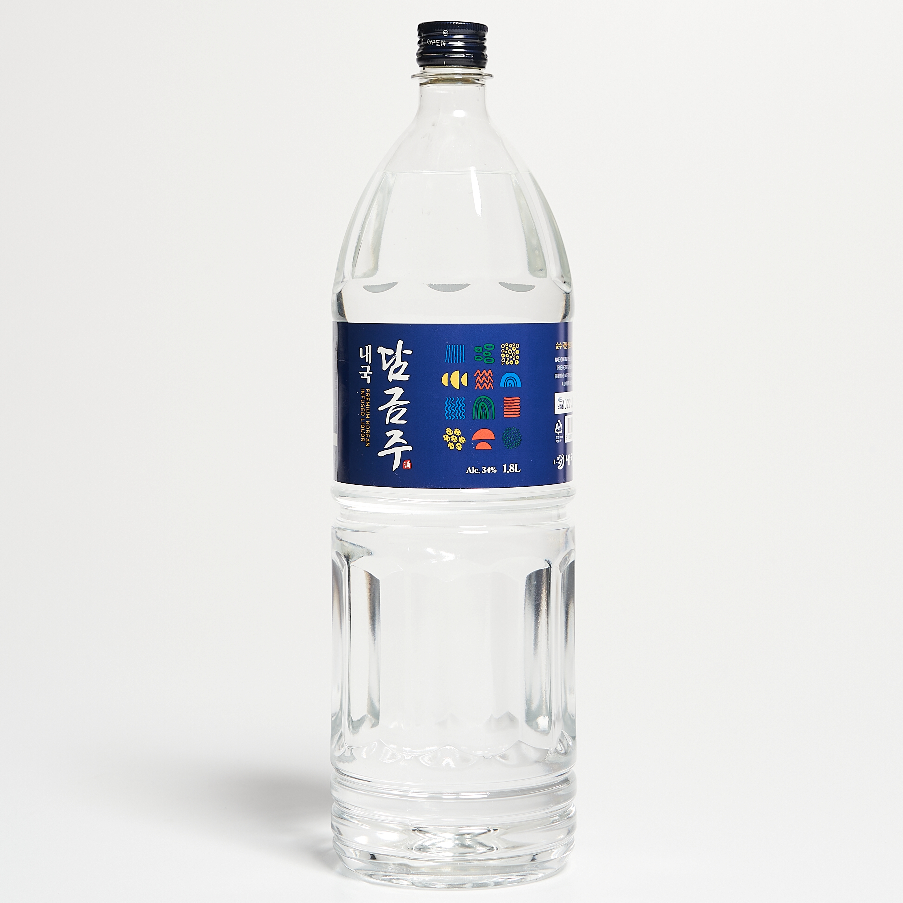 담금주 강주 34도 1.8L 소주 증류주 내국양조 도수 높은 대용량 담금용 술 - 상품 이미지