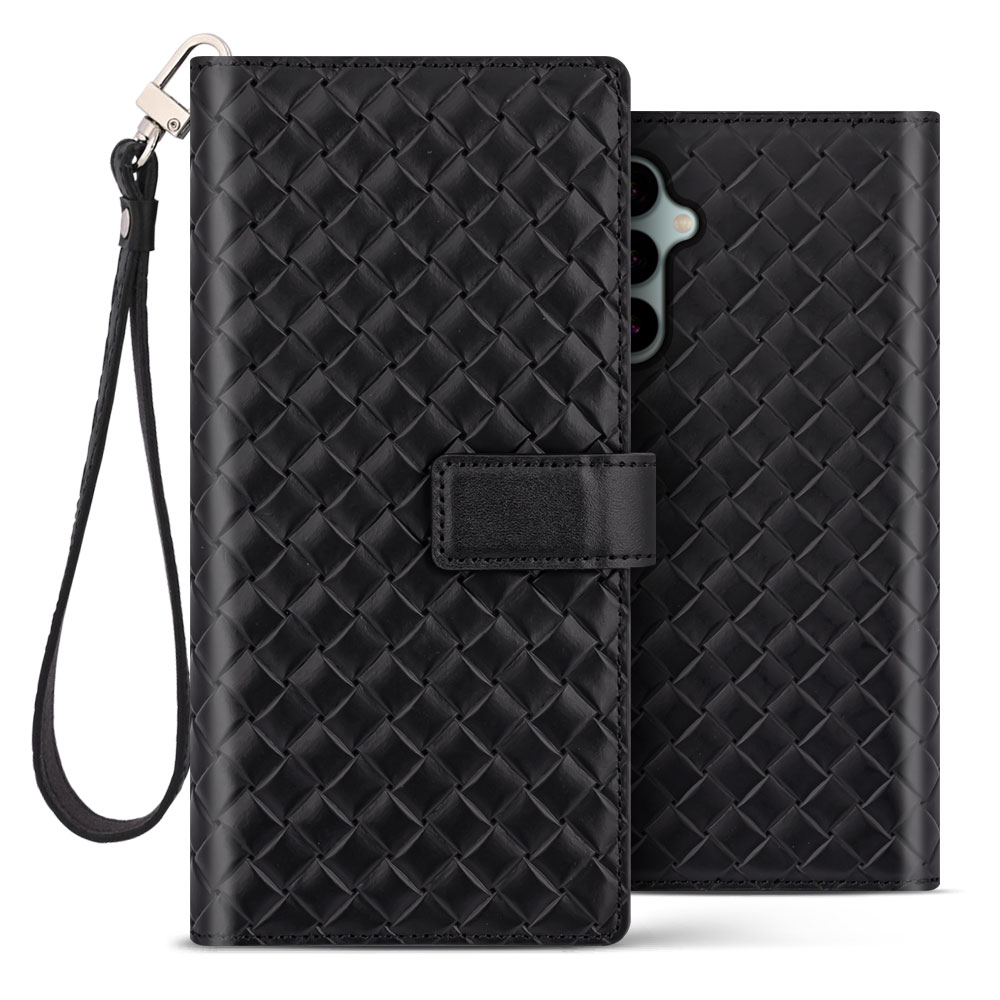 벨라벨루치 갤럭시 A34 5G 비첸티노 슬림 다이어리 가죽 케이스 솔리드블랙 a346 - 상품 이미지