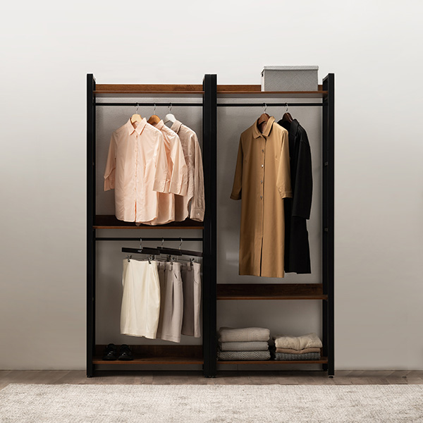 삼익가구 모더니크 시스템 옷장 드레스룸 세트 1600mm, A타입, 브라운