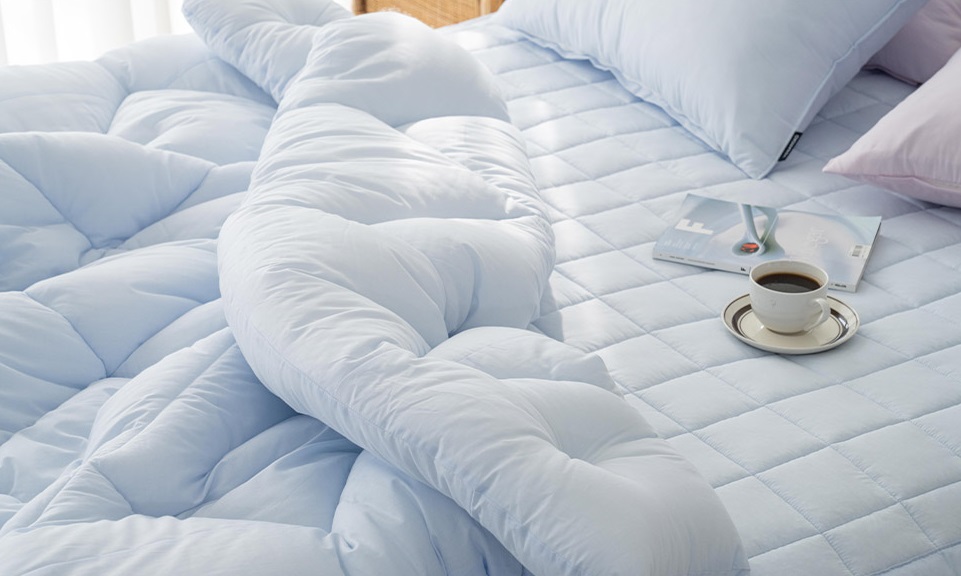 사계절 이불 순면 겨울 차렵 세트 블루