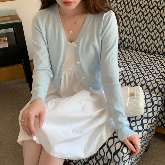 OneeクロップドVネックカーディガン | ファッション通販サイト NUGU