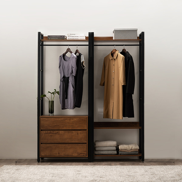 삼익가구 모더니크 시스템 옷장 드레스룸 세트 1600mm, C타입, 브라운