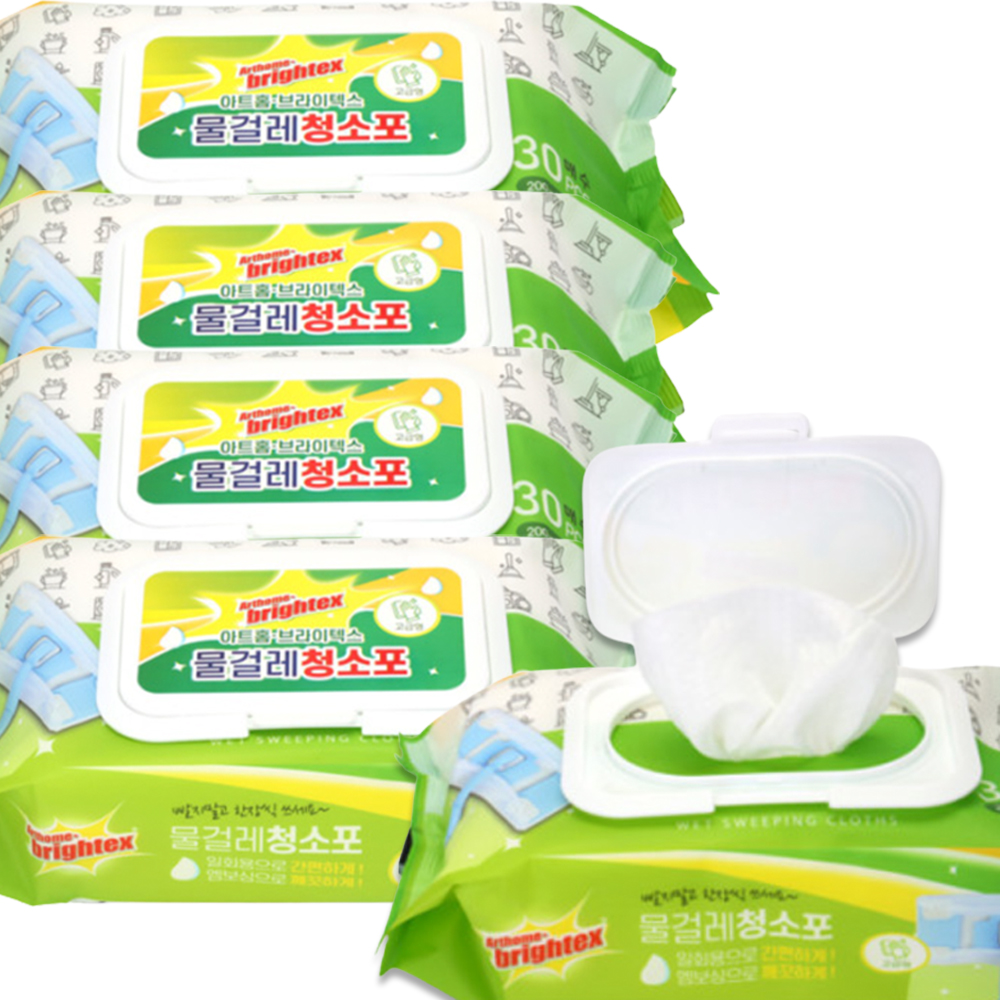 티제이 물걸레 청소포 리필 대형 30매 5팩 (0991)
