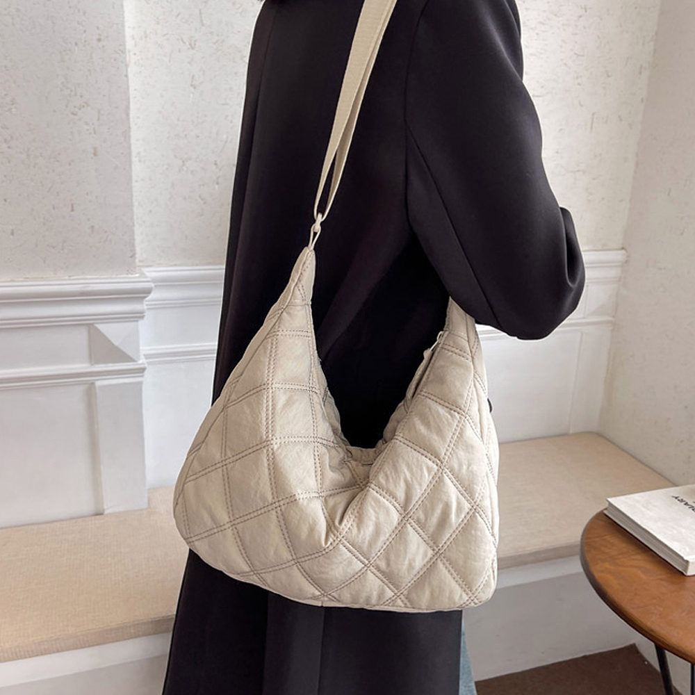 여성 나일론 반달 여행용 크로스백 가벼운 보부상 크로와상백 해외 여행 핸드폰 가방