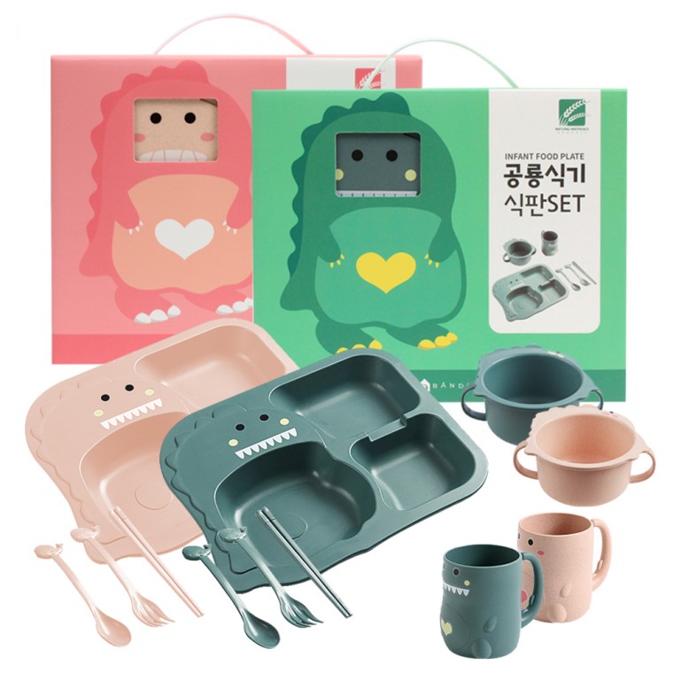 초기이유식 식판 그릇 흡착식판 흡착볼 아기 유아 곡물 도자기 - 메인 이미지