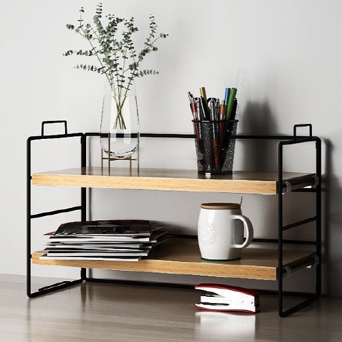 책상 선반 디에나 화이트 우드 화장품 소품 컴퓨터 보조 서랍장 - 상세 이미지 2