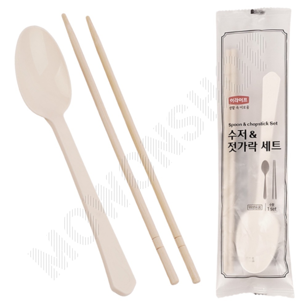 일회용 수저 젓가락 세트 숟가락 배달 개별포장 1SET - 상품 이미지