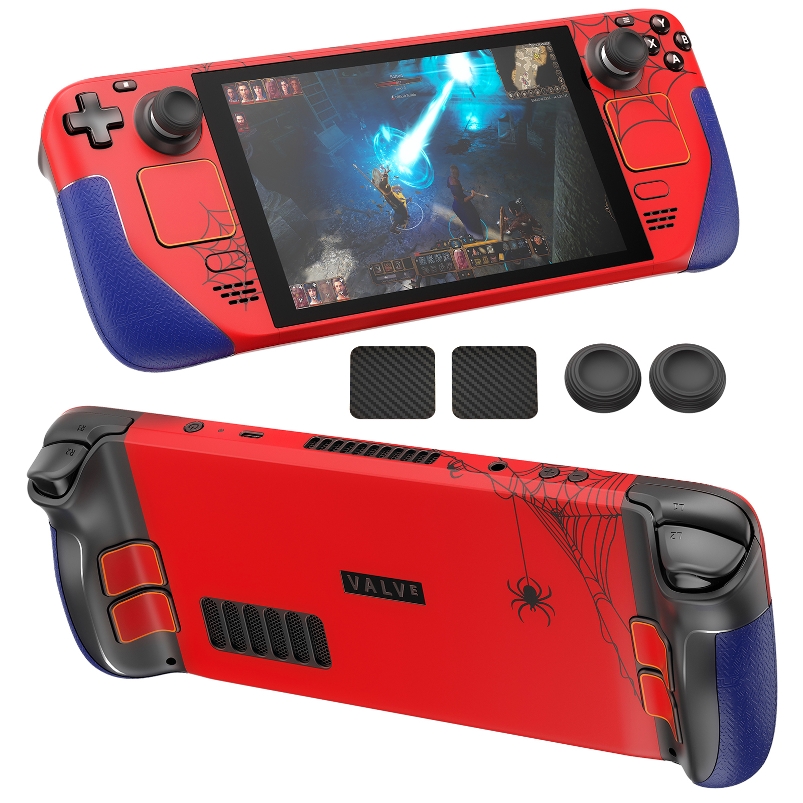 스팀덱 OLED 스킨 스파이더 2매 JSAUX