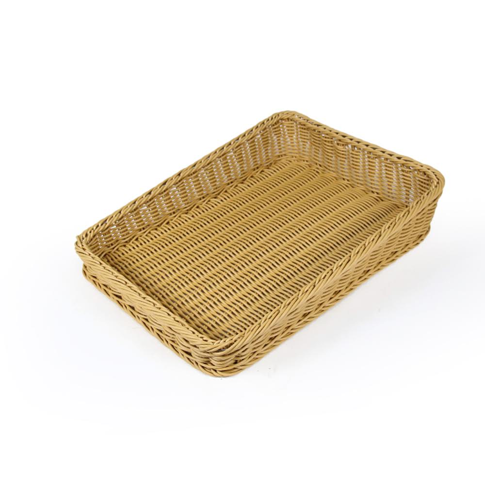 사각바스켓 PP라탄 빵 베이커리 과일 야채 마트 진열 다용도 수납 플라스틱 바구니 SS