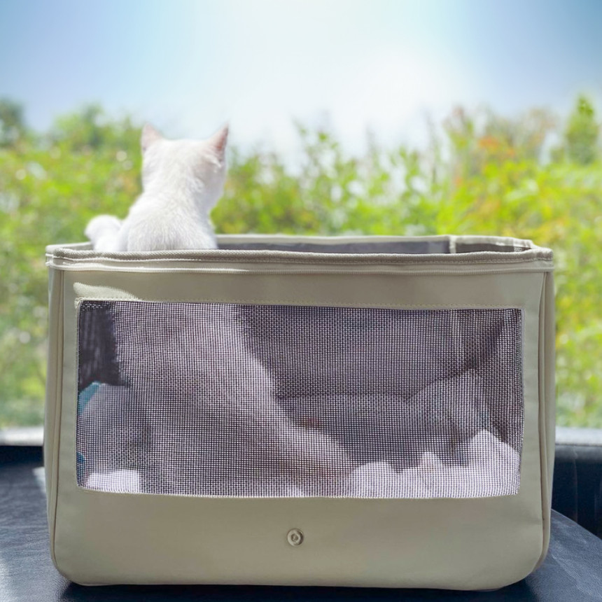 옥희독희 1.3kg 초경량 안전 위로열림 고양이 이동장 강아지 산책 이동 가방 애견 캐리어 사진 4
