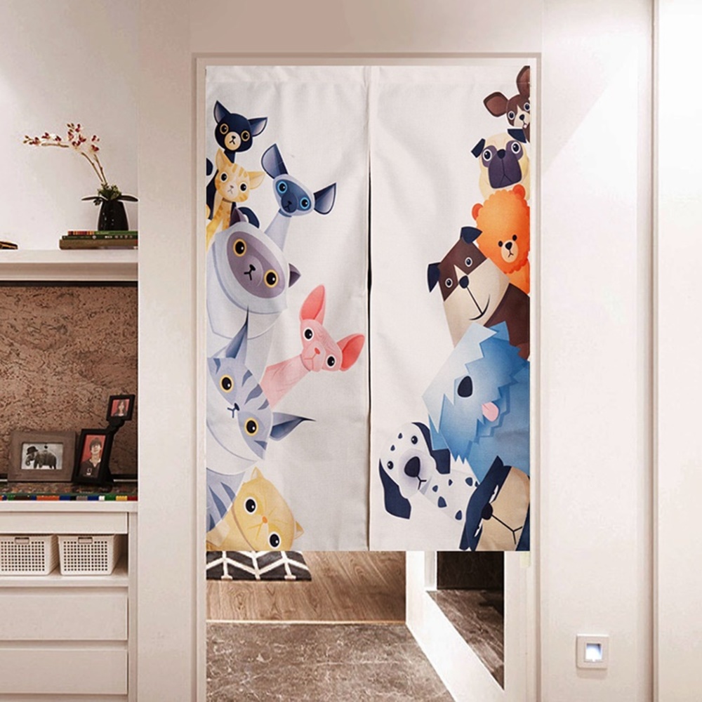 린넨 문 가림막 커튼 천 가리개 가림천 창문 방문 주방 거실 베란다 공간분리 바란스