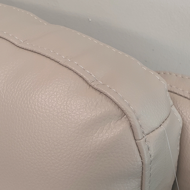 스코나 페리스 올나파 가죽 컵홀더 전동 리클라이너 소파 스툴미포함, 다크베이지, 4인용