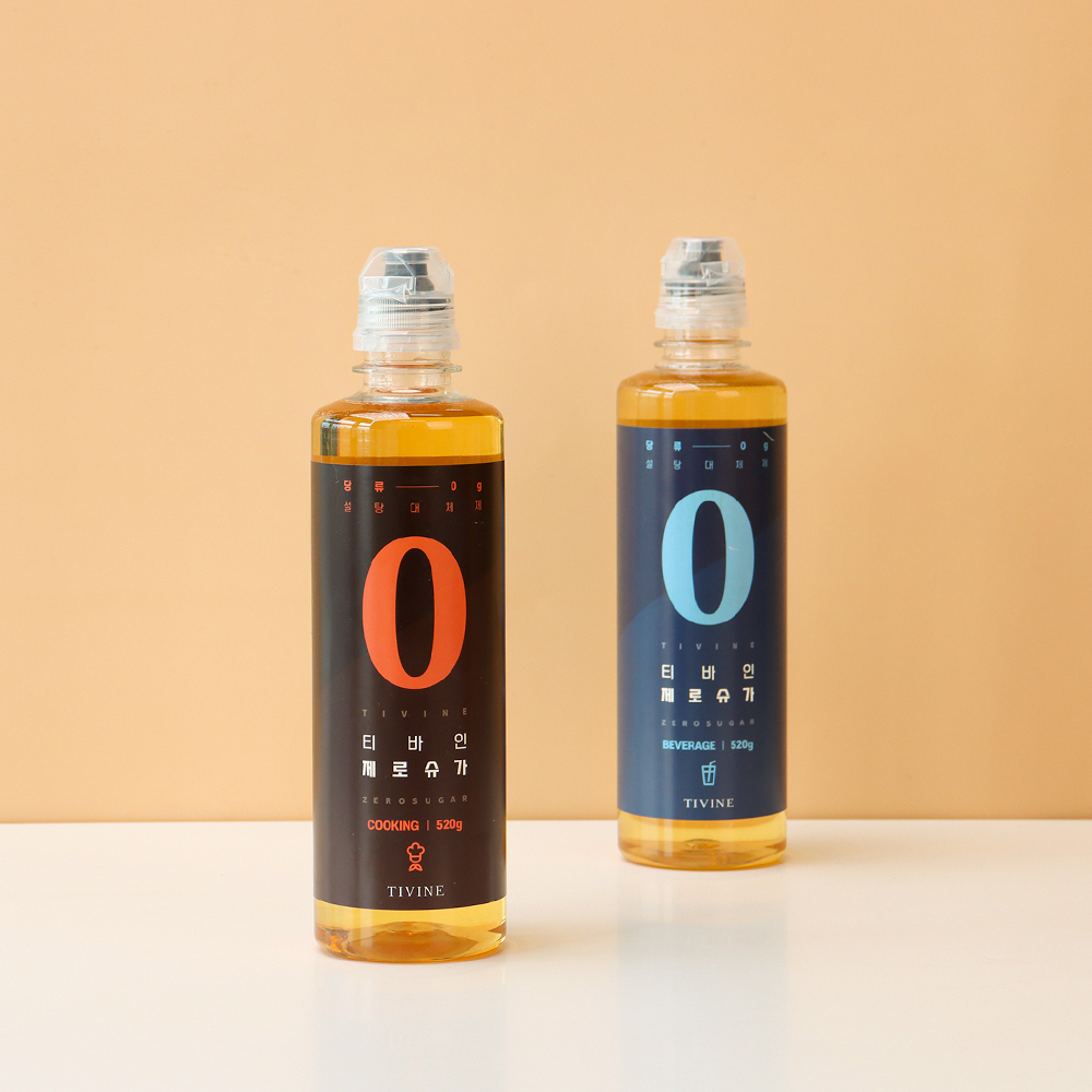 (티바인)저당 액상 쿠킹 베버리지 알룰로스 스테비아 설탕 대체 올리고당 시럽 520g