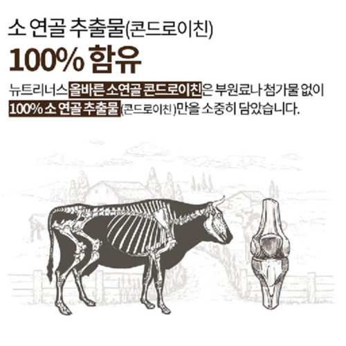 뉴트리너스 소연골 콘드로이친 1200 무릎 관절 연골 뼈 건강 영양 60정, 3개 이미지 2