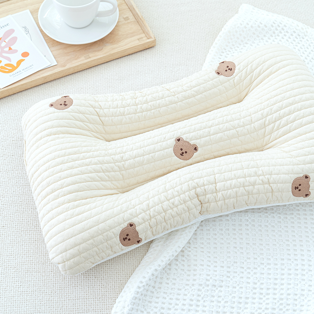 마롤로뜨 어린이 베개 3중거즈 빨아쓰는 경추 주니어 초등 학생 아동 아이보리