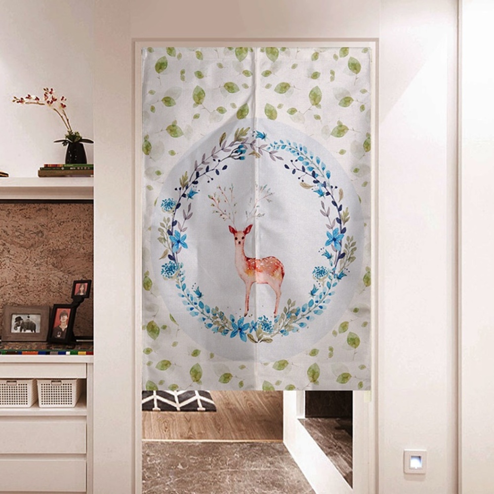 린넨 문 가림막 커튼 천 가리개 가림천 창문 방문 주방 거실 베란다 공간분리 바란스