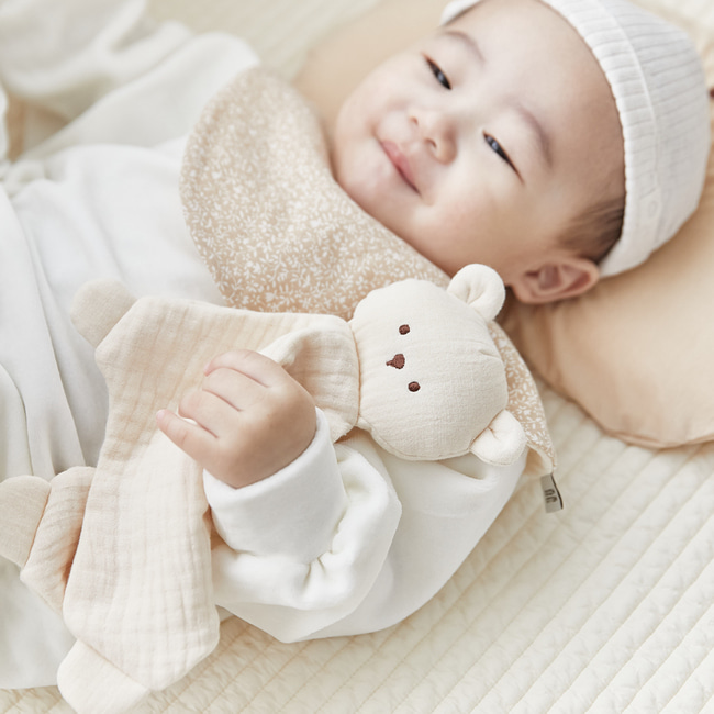 헬로하이주 거즈 애착 인형 손수건 아기 블랭킷 신생아 이불 속싸개 담요 - 상세 이미지 5
