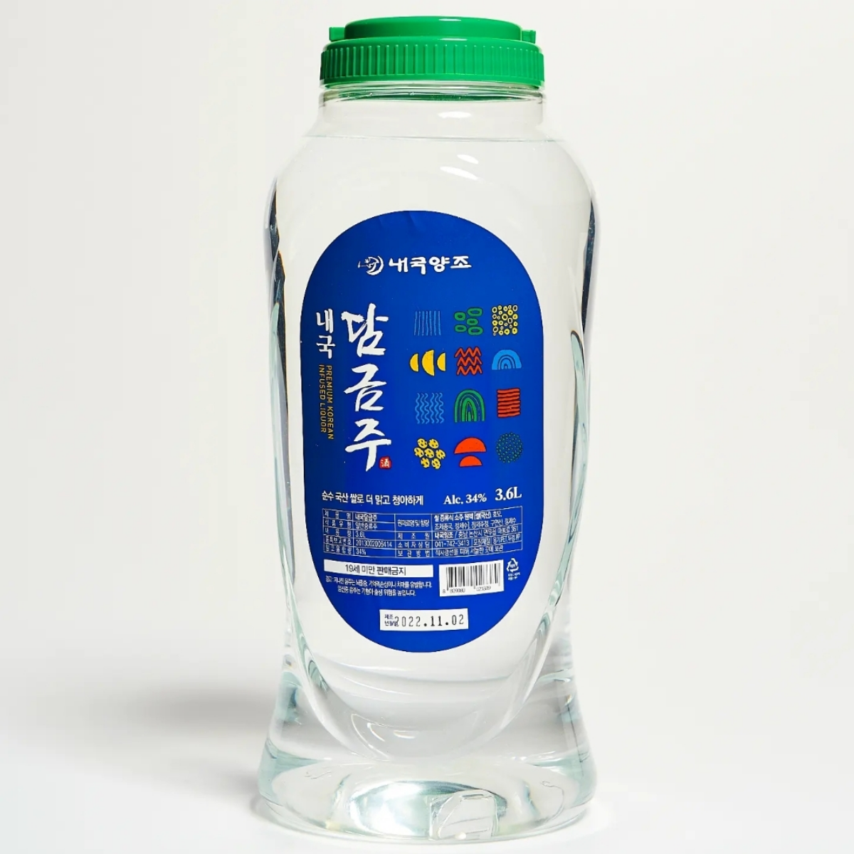 담금주 강주 34도 3.6L 소주 증류주 내국양조 도수 높은 대용량 담금용 술 - 메인 이미지