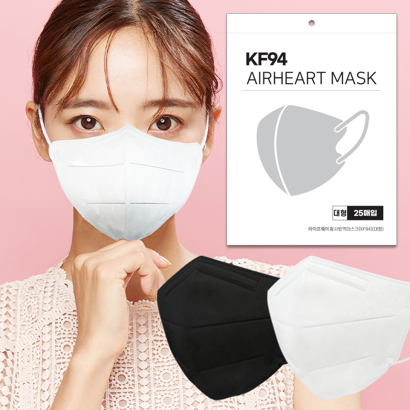 에어하트 새부리형 마스크 KF94 50매 대형 - 상품 이미지