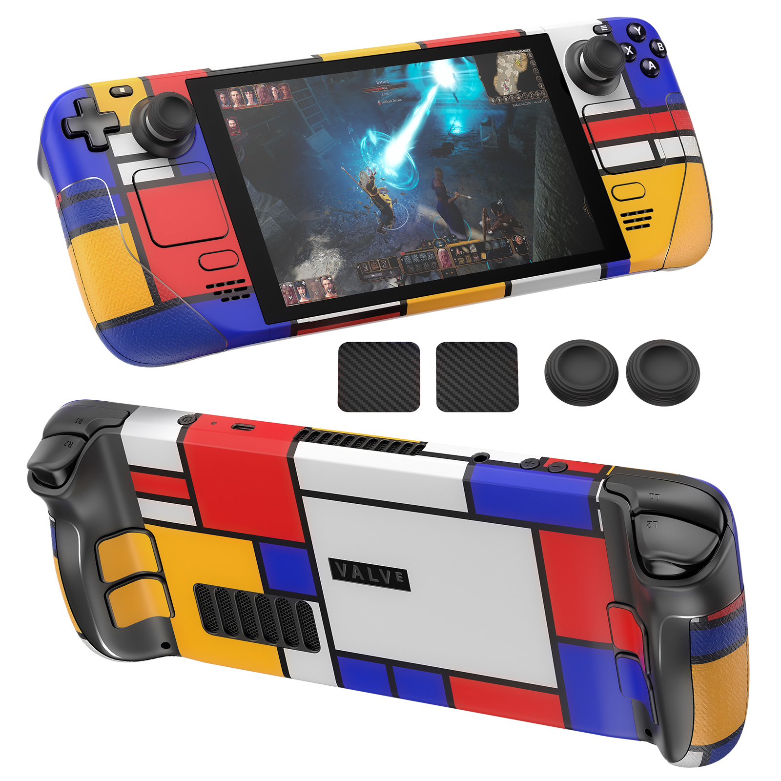 스팀덱 OLED 스킨 몬드리안 2매 JSAUX