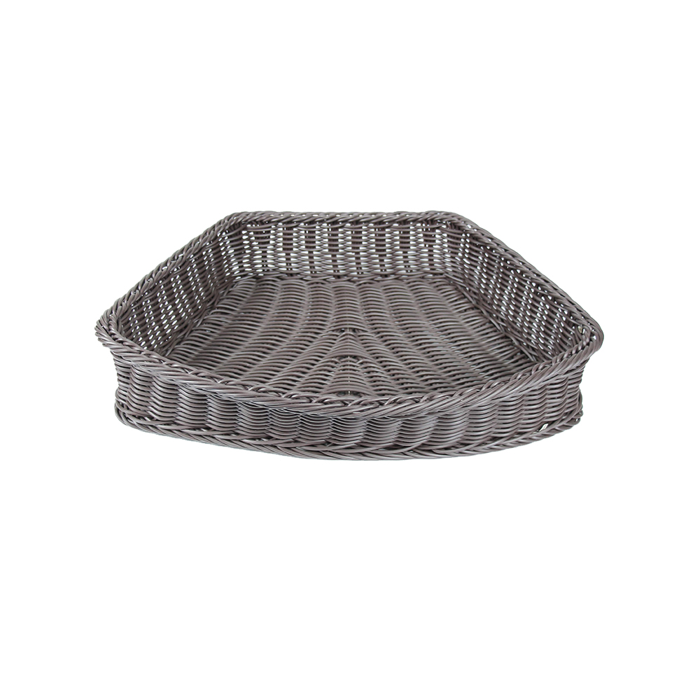 사각바스켓 PP라탄 빵 베이커리 과일 야채 마트 진열 다용도 수납 플라스틱 바구니 SS