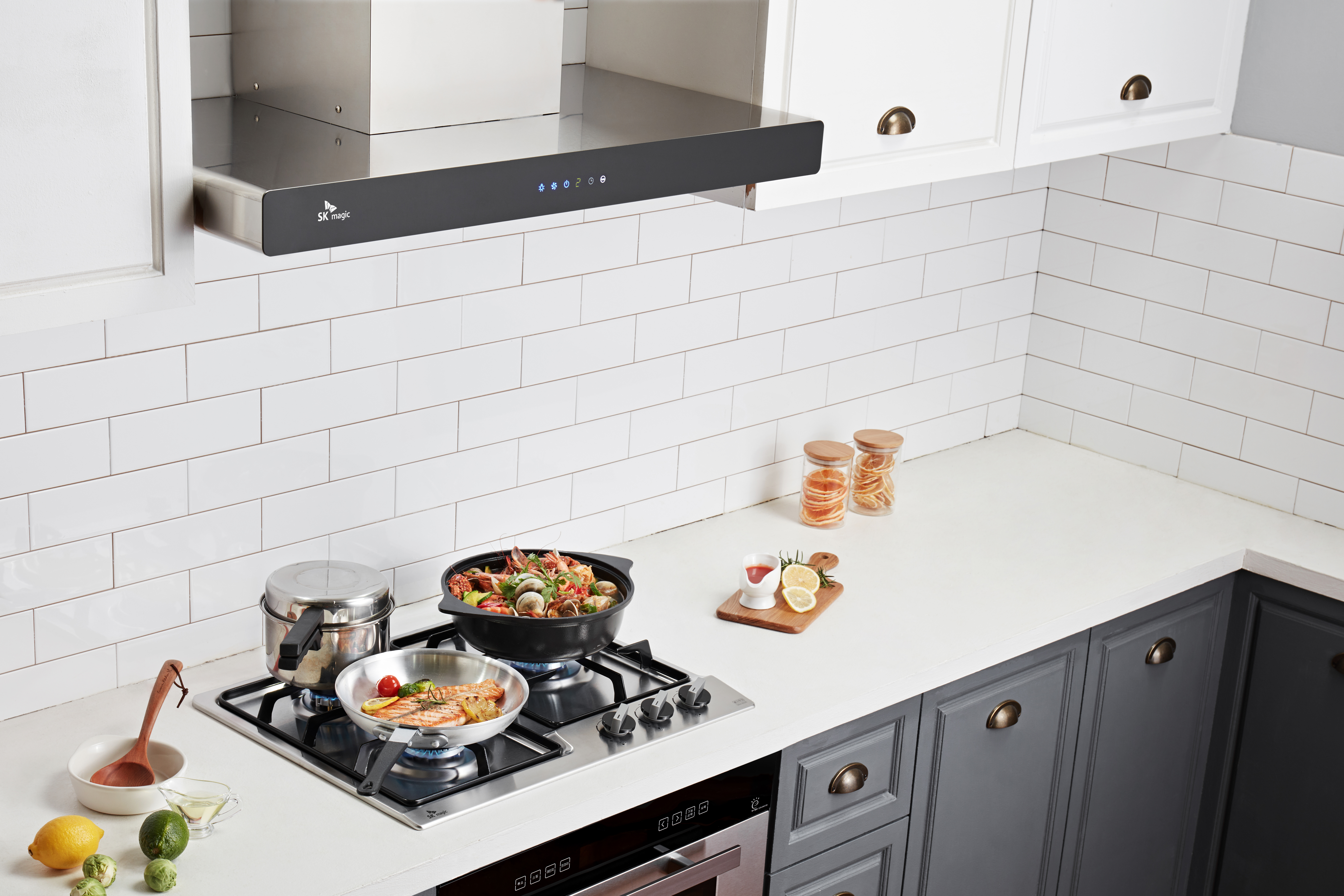 나비엔매직 빌트인 가스 쿡탑 레인지 전지식 560x440 GRB2103PDSS LPG