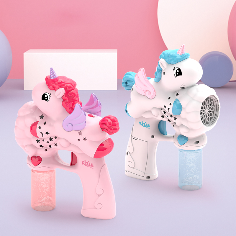 키저스 유니콘 터보 자동 버블건 고급형 비눗방울 총 돌 아기 장난감 선물