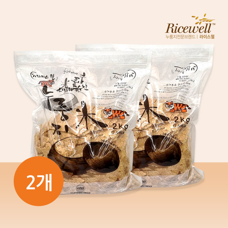 라이스웰 백미누룽지(지퍼백포장) 2kg, 2개입, 1개 - 상품 이미지