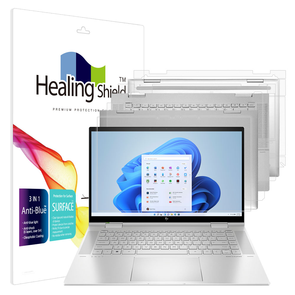 HP 엔비 X360 15-ew 블루라이트차단 액정보호필름1매 외부3종 - 상품 이미지
