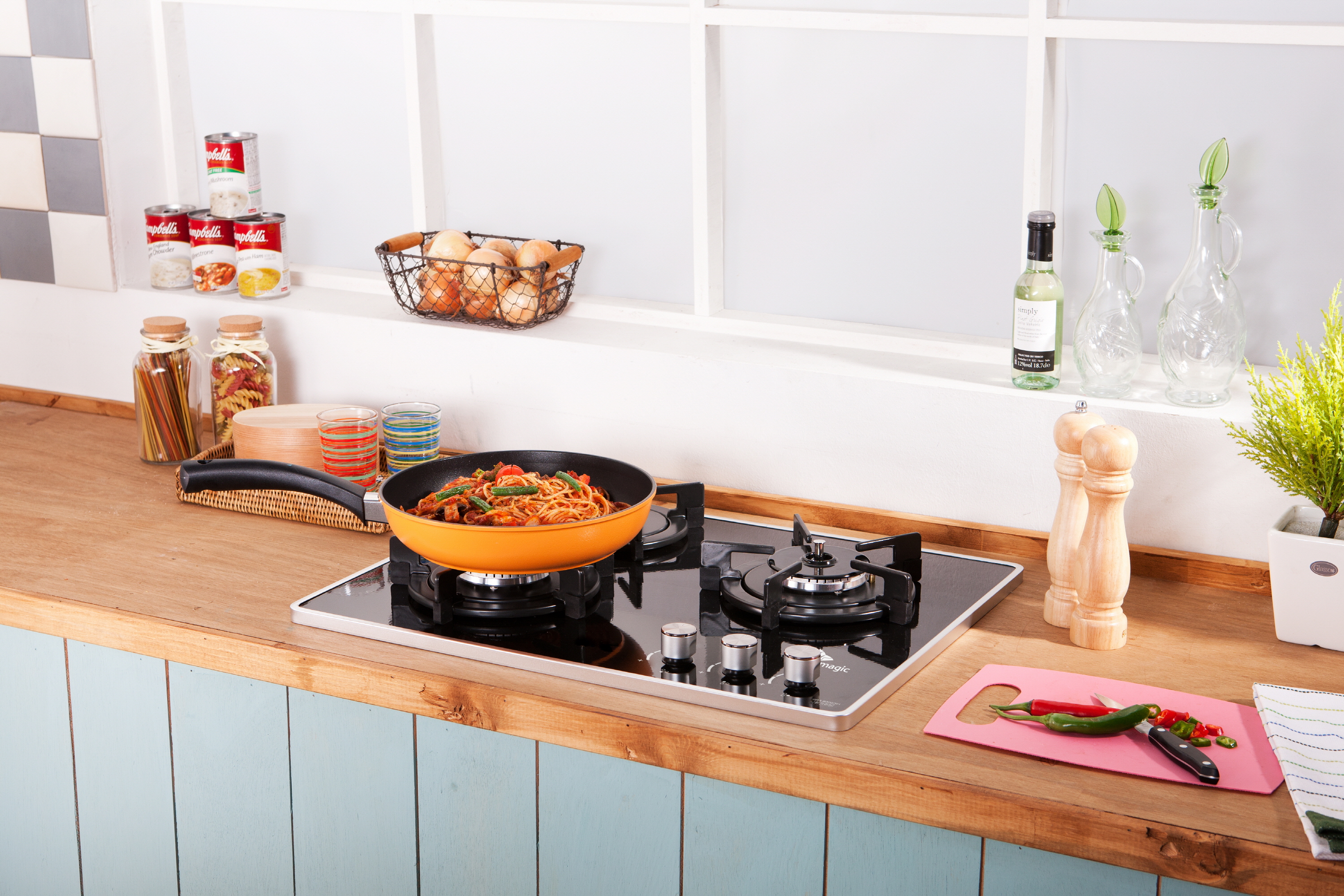 나비엔매직 빌트인 가스 쿡탑 레인지 코드식 560x440 GRB6003PABL LPG