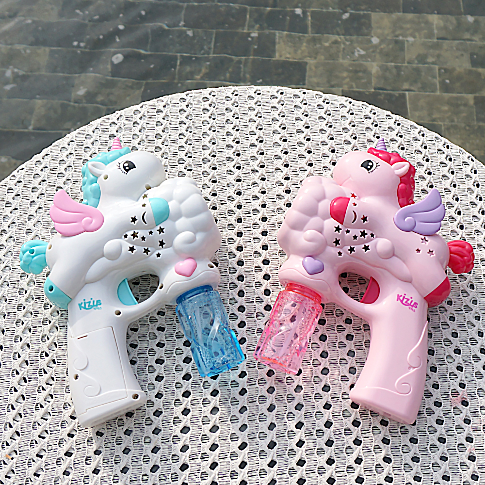 키저스 유니콘 터보 자동 버블건 고급형 비눗방울 총 돌 아기 장난감 선물