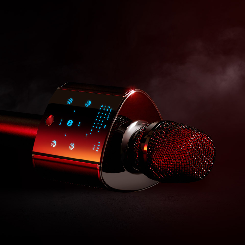 블루투스마이크 노래방마이크 휴대용 차량용 가정용 무선충전