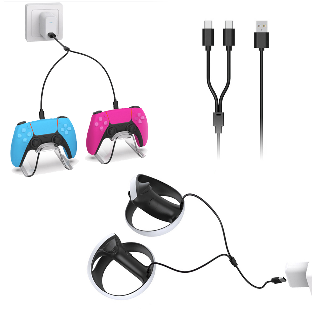 듀얼센스 케이블 듀얼충전 일반형 엑박패드 PSVR2 컨트롤러 호환 - 메인 이미지