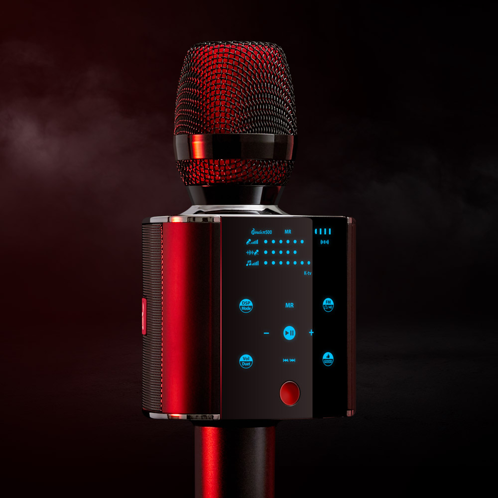 블루투스마이크 노래방마이크 휴대용 차량용 가정용 무선충전