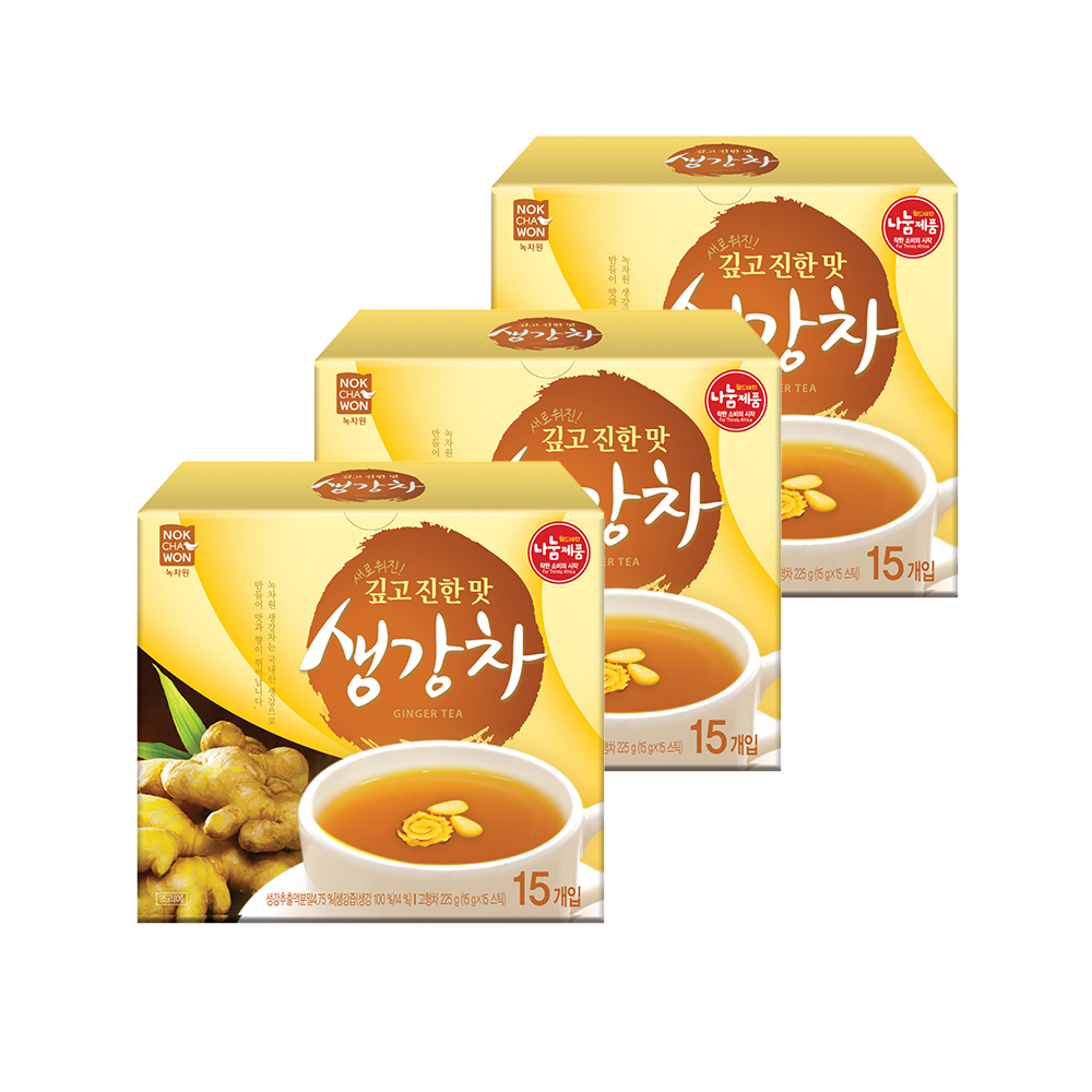 [녹차원] 깊고 진한 생강차 15스틱 x 3개