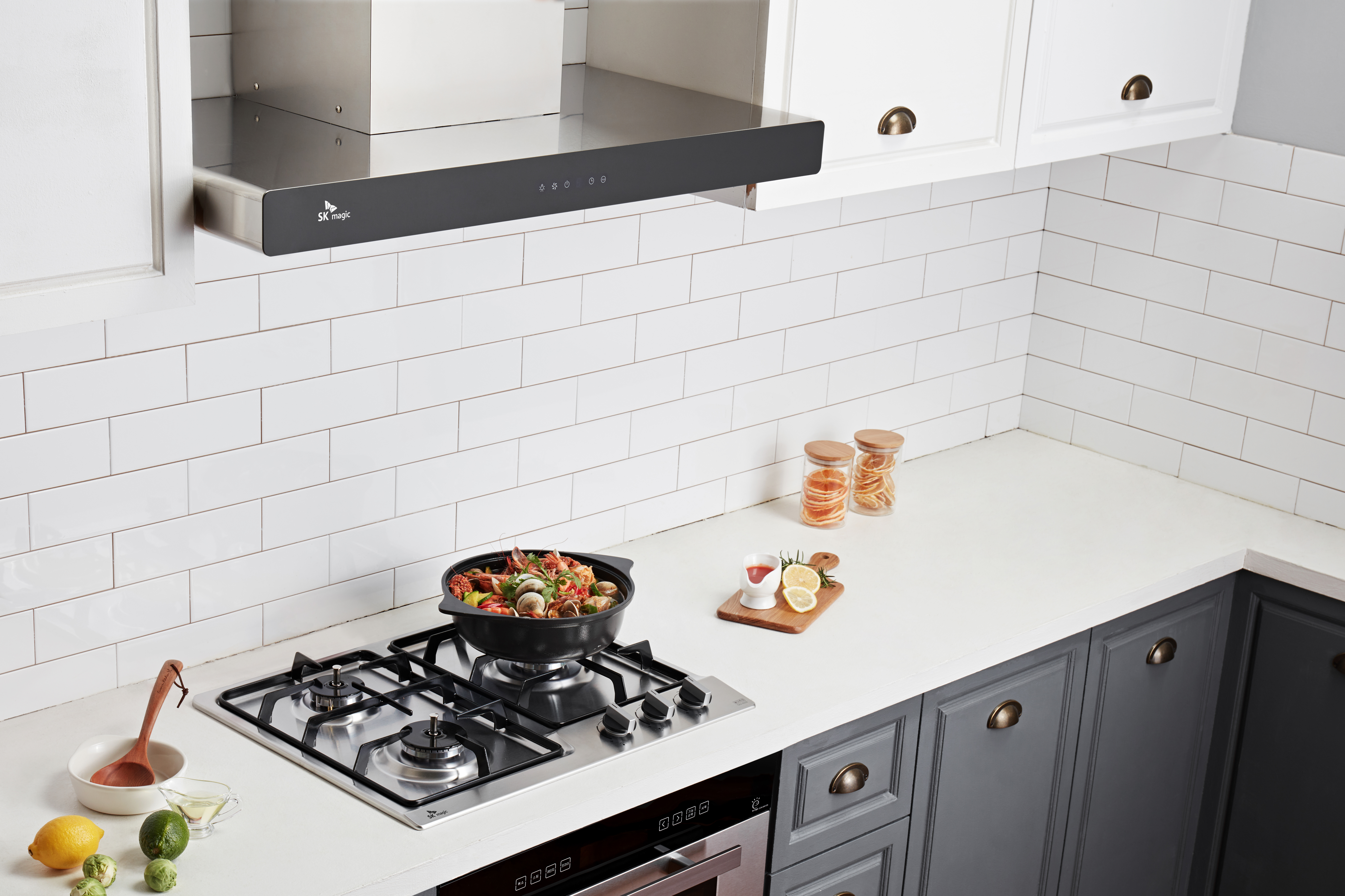 나비엔매직 빌트인 가스 쿡탑 레인지 전지식 560x440 GRB2103PDSS LPG