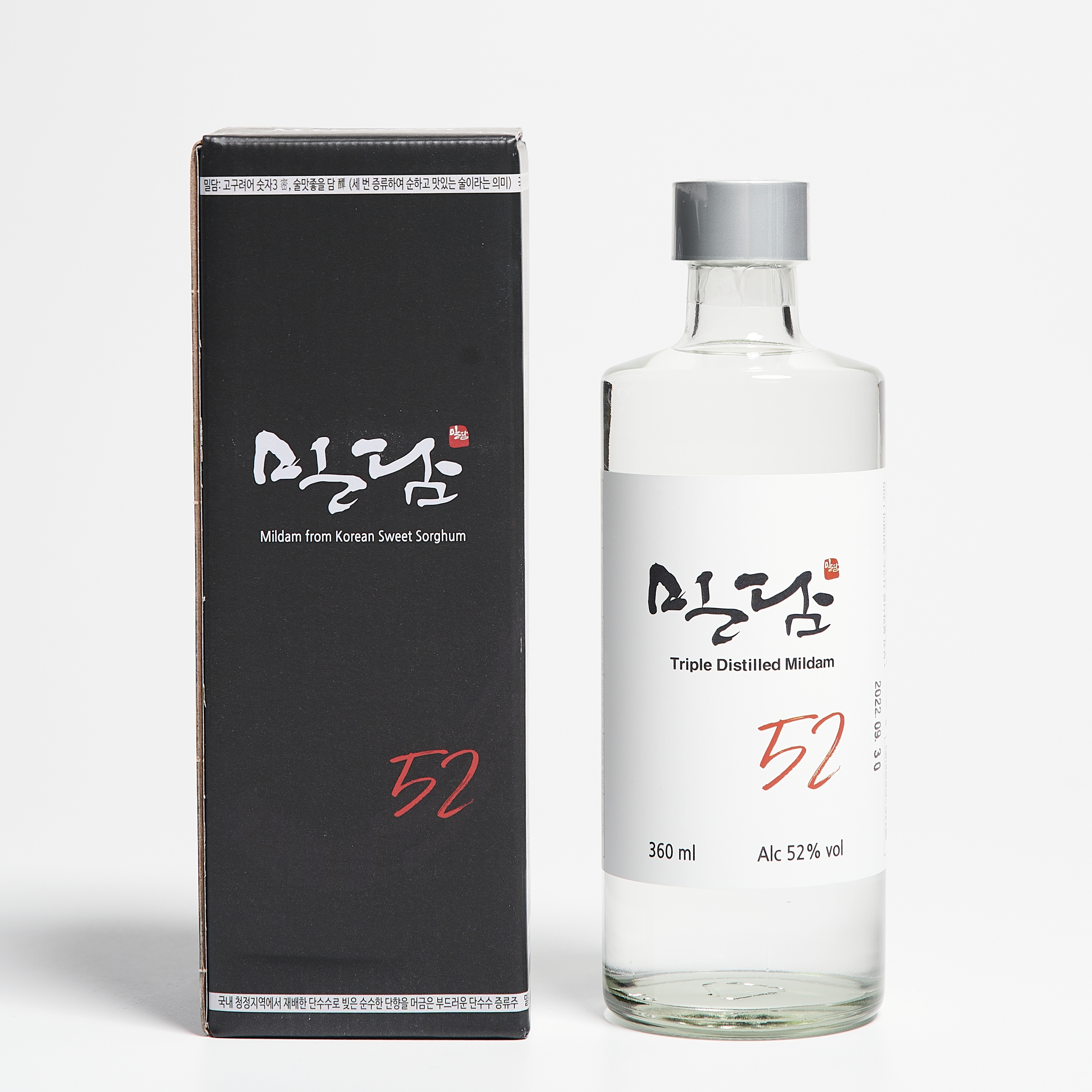 밀담 52도 360ml 술 단수수 럼 증류주 소주 착한농부 예천주(케이스포함) - 메인 이미지